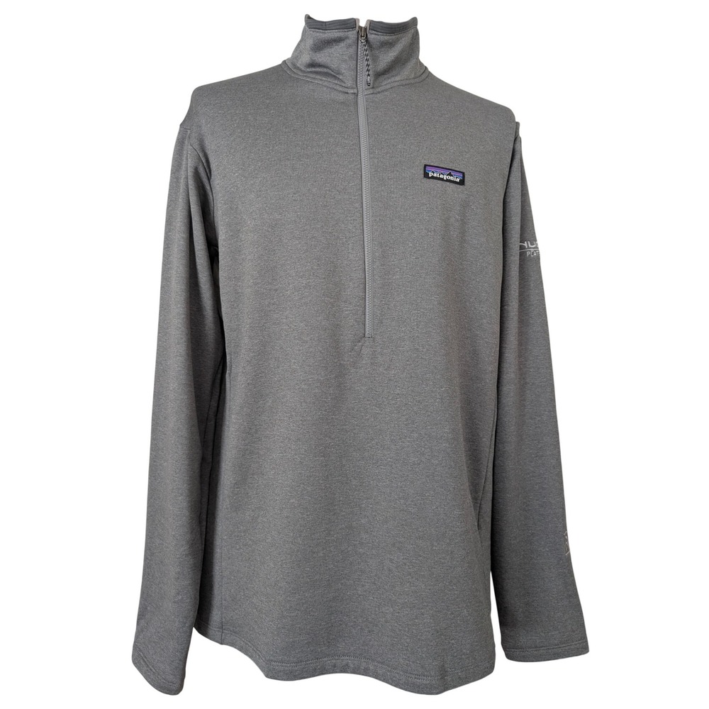 Patagonia R1 Daily Zip Neck Pullover Men Large Gray Half‎ Zip Lightweight Fleece